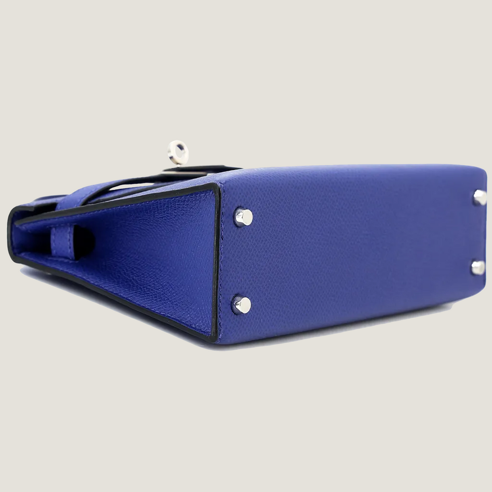 Arvelle Compact II Electric Blue Cross-Grain Calfskin Handbag - Arvelle Paris