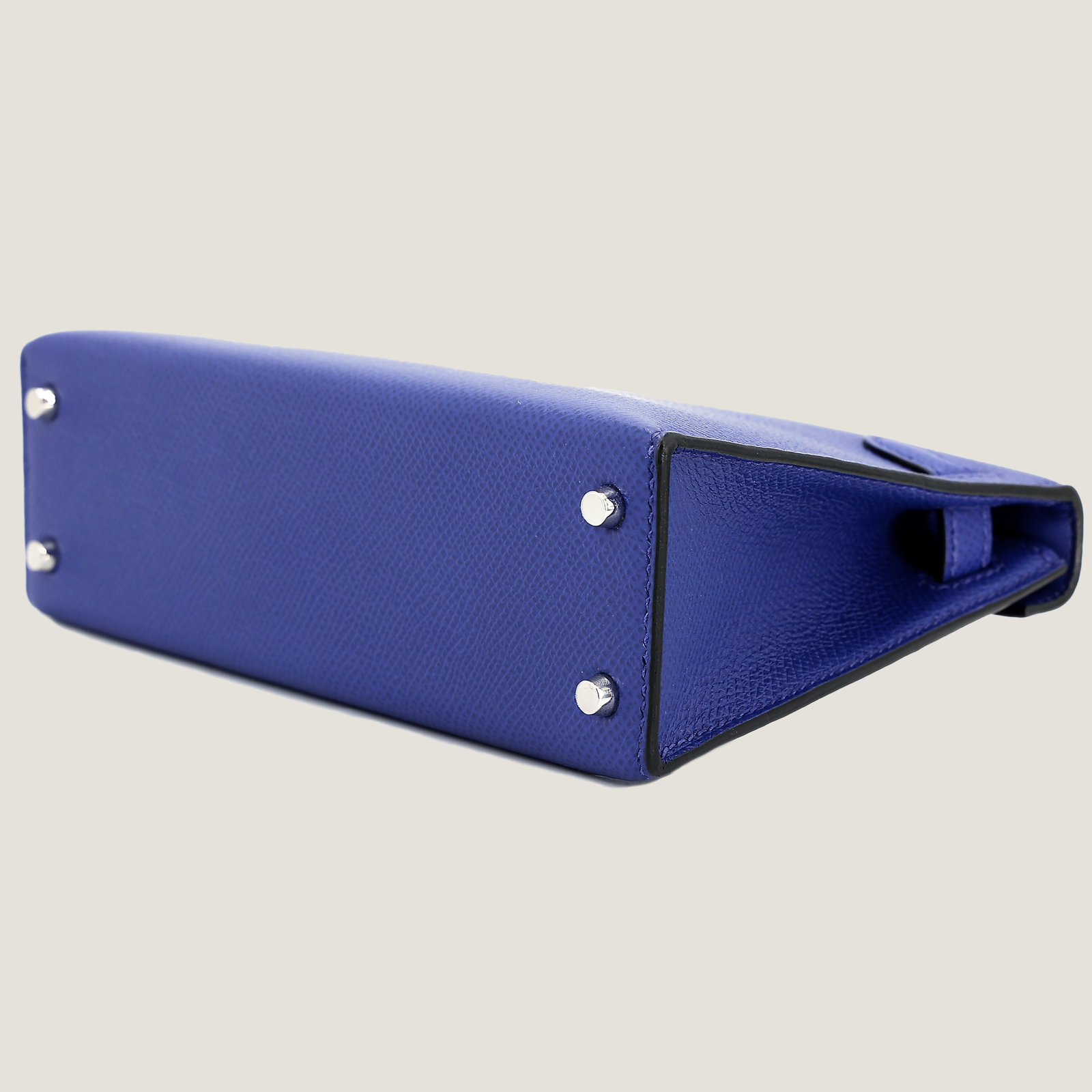 Arvelle Compact II Electric Blue Cross-Grain Calfskin Handbag - Arvelle Paris