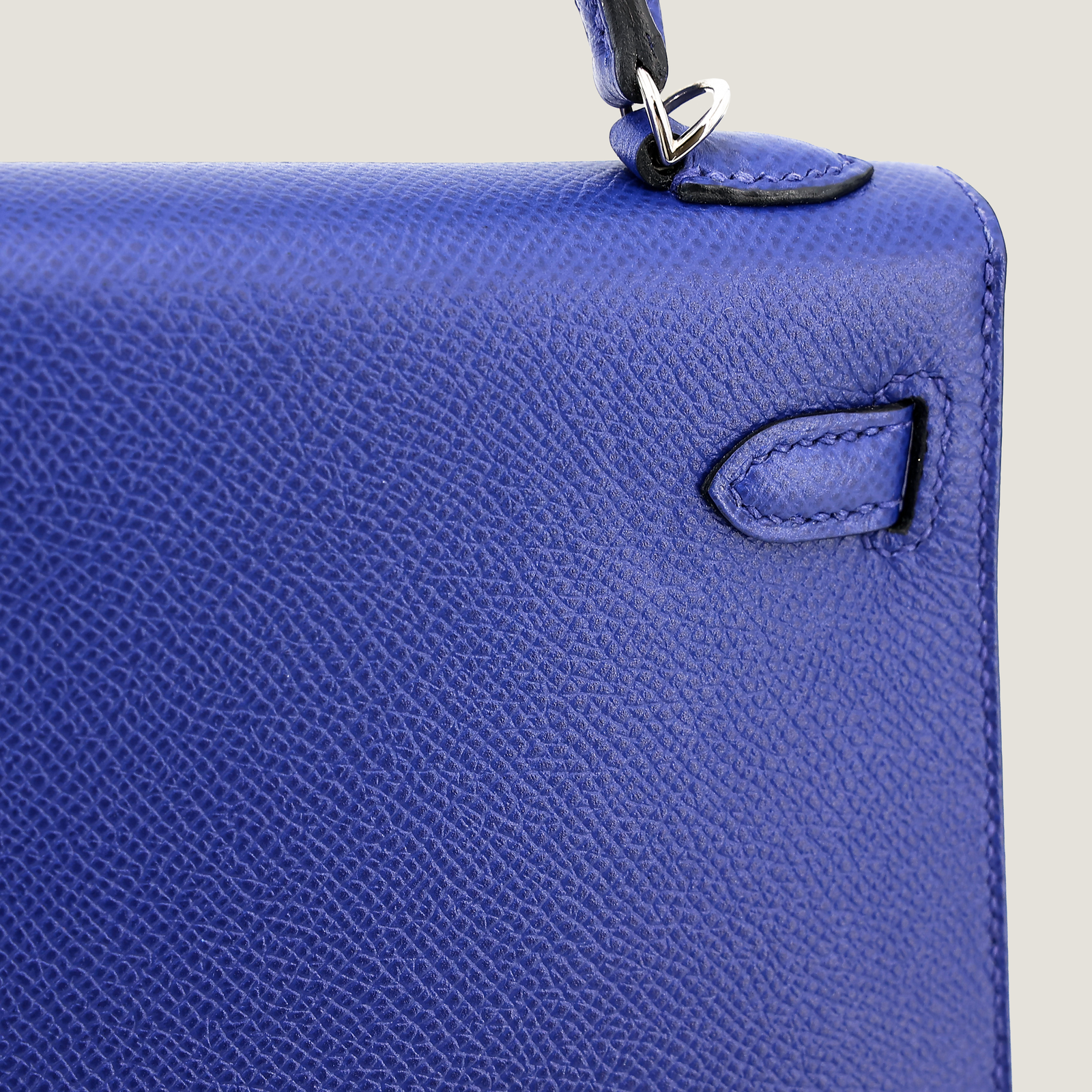 Arvelle Compact II Electric Blue Cross-Grain Calfskin Handbag - Arvelle Paris