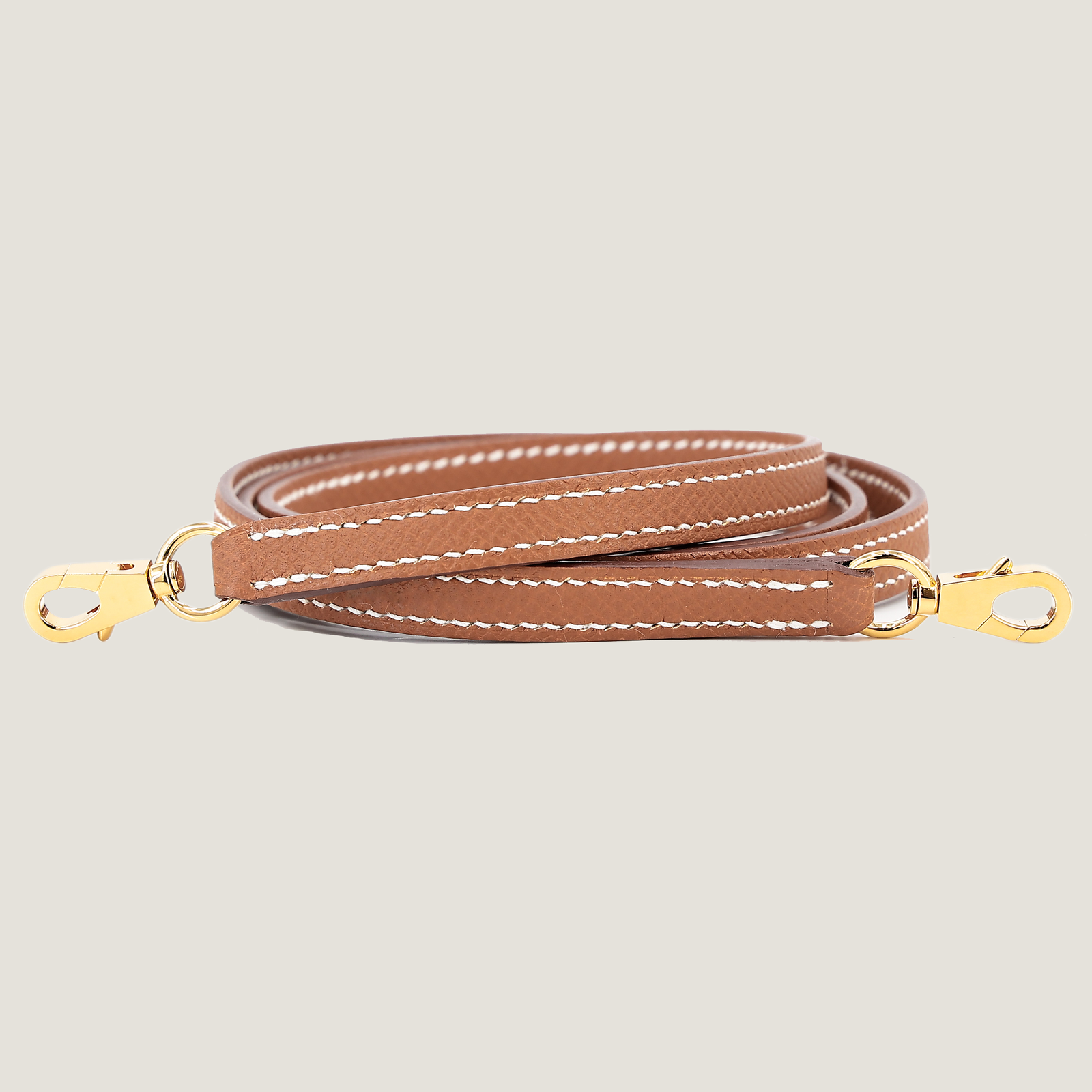 Arvelle Compact II Champagne Gold Cross-Grain Calfskin Handbag - Arvelle Paris