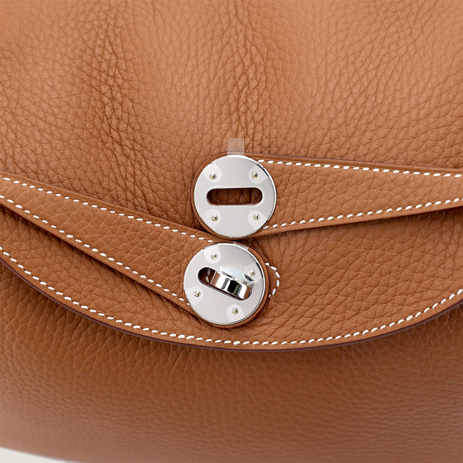 26cm Champagne Gold Soft Grain Calfskin Handbag - Arvelle Paris