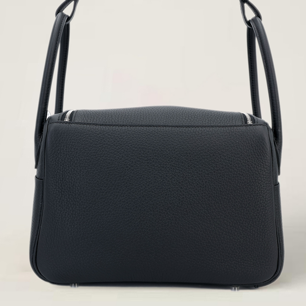 26cm Black Soft Grain Calfskin Handbag - Arvelle Paris