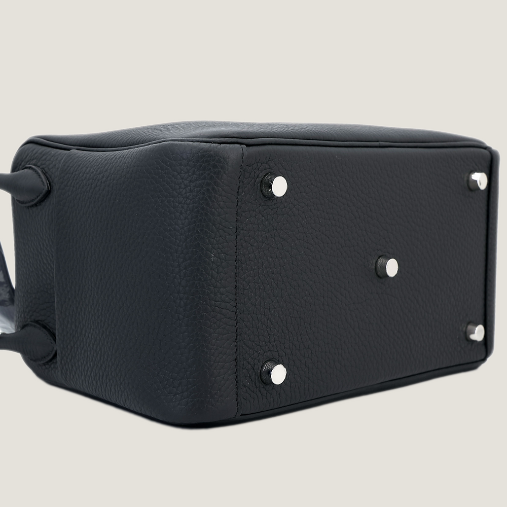 26cm Black Soft Grain Calfskin Handbag - Arvelle Paris