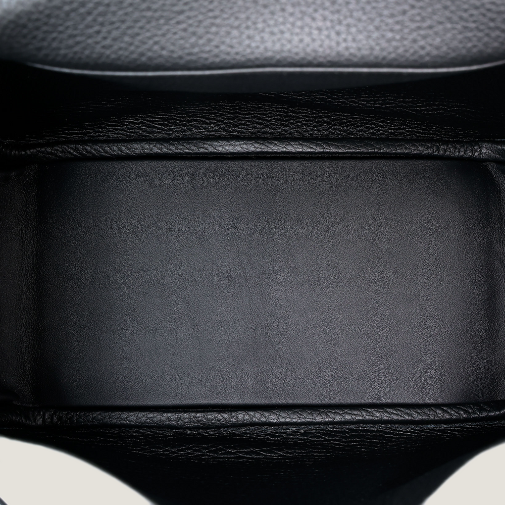 26cm Black Soft Grain Calfskin Handbag - Arvelle Paris