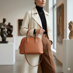 Mini Champagne Gold Smooth Calfskin Handbag – Gold Hardware