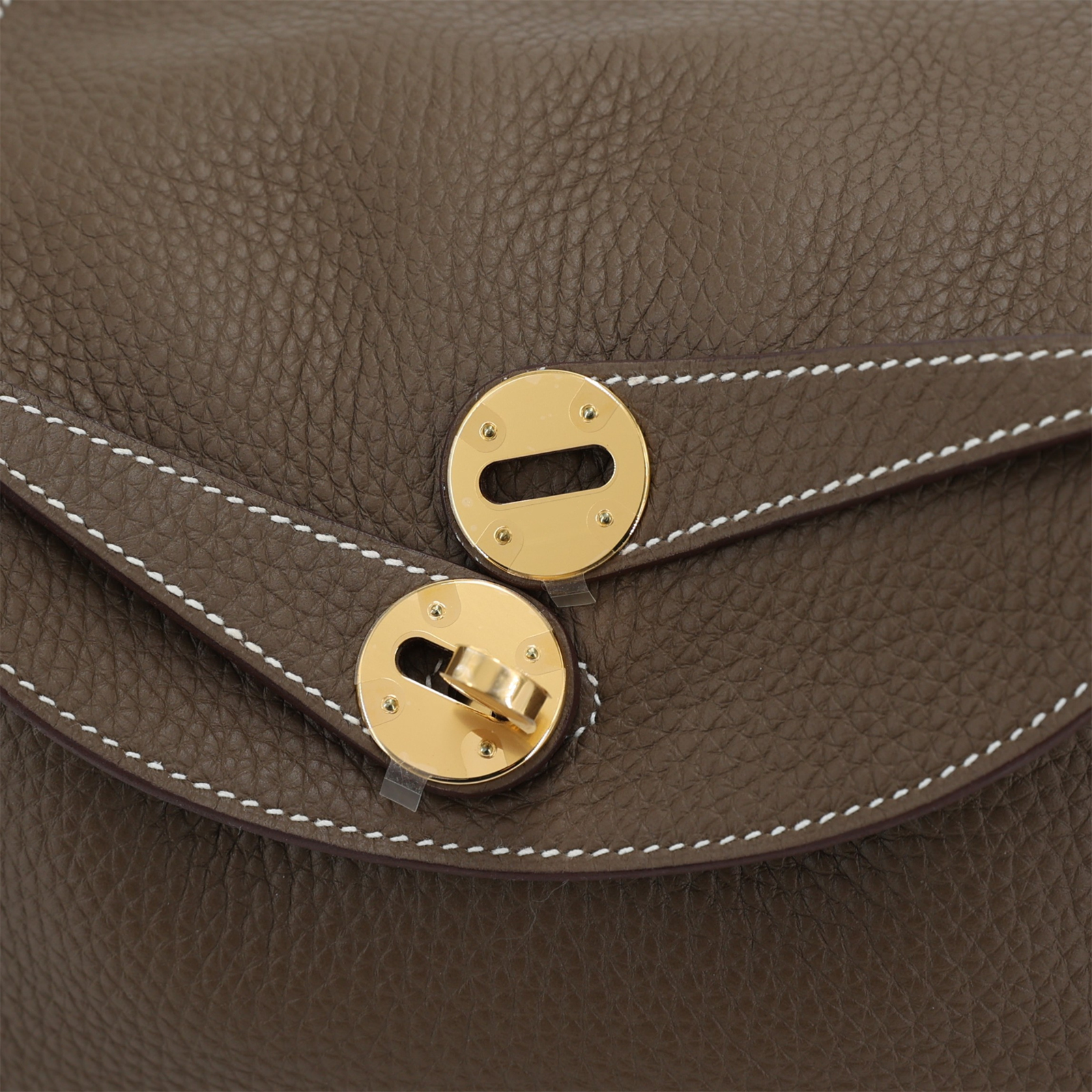 26cm Taupe Soft Grain Calfskin Handbag - Arvelle Paris