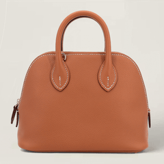 Mini Champagne Gold Smooth Calfskin Handbag - Arvelle Paris