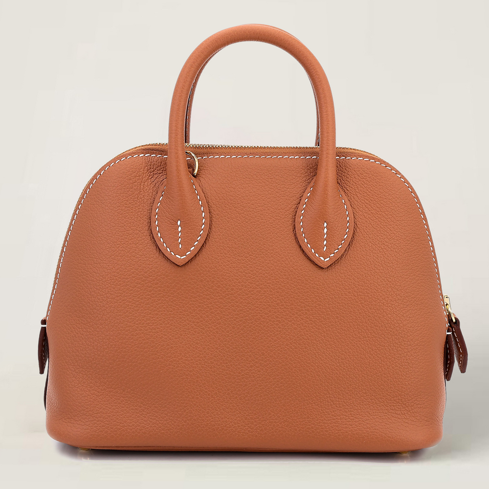 Mini Champagne Gold Smooth Calfskin Handbag - Arvelle Paris