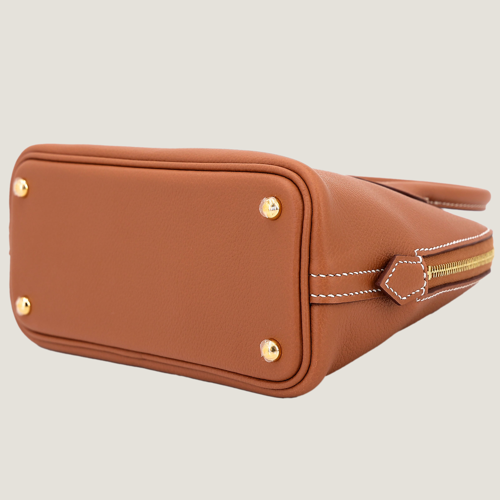 Mini Champagne Gold Smooth Calfskin Handbag - Arvelle Paris
