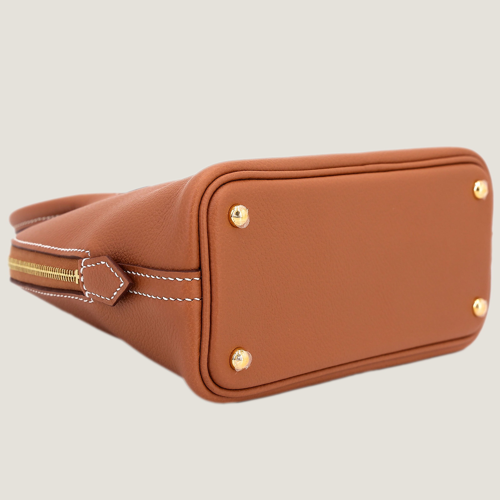 Mini Champagne Gold Smooth Calfskin Handbag - Arvelle Paris