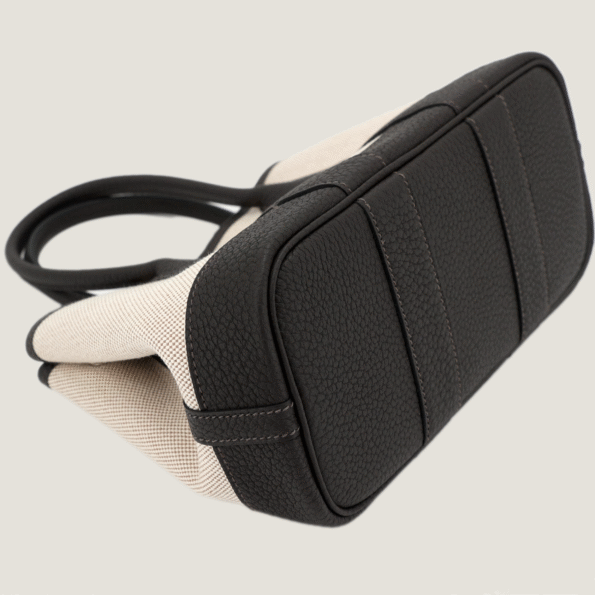 Neo 23 Ebene Ecru Beige Canvas and Negonda Leather Tote - Arvelle Paris