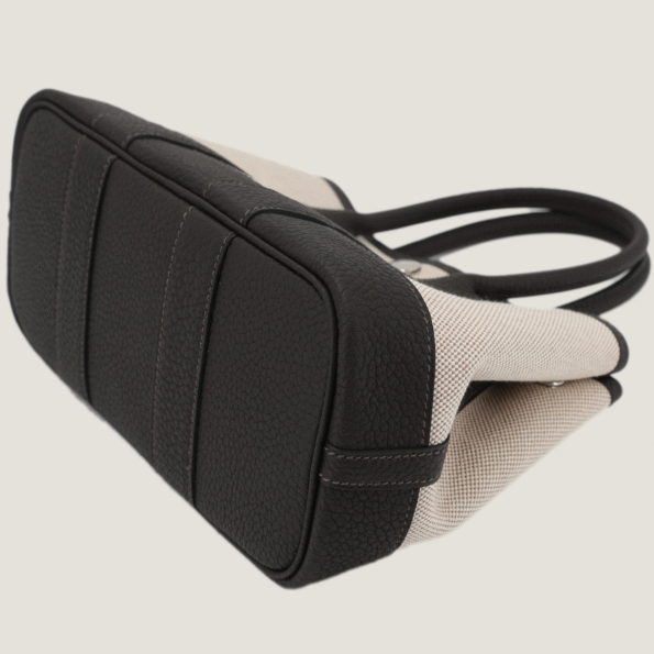 Neo 23 Ebene Ecru Beige Canvas and Negonda Leather Tote - Arvelle Paris