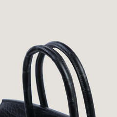 30cm Black Crocodile Handbag - Arvelle Paris