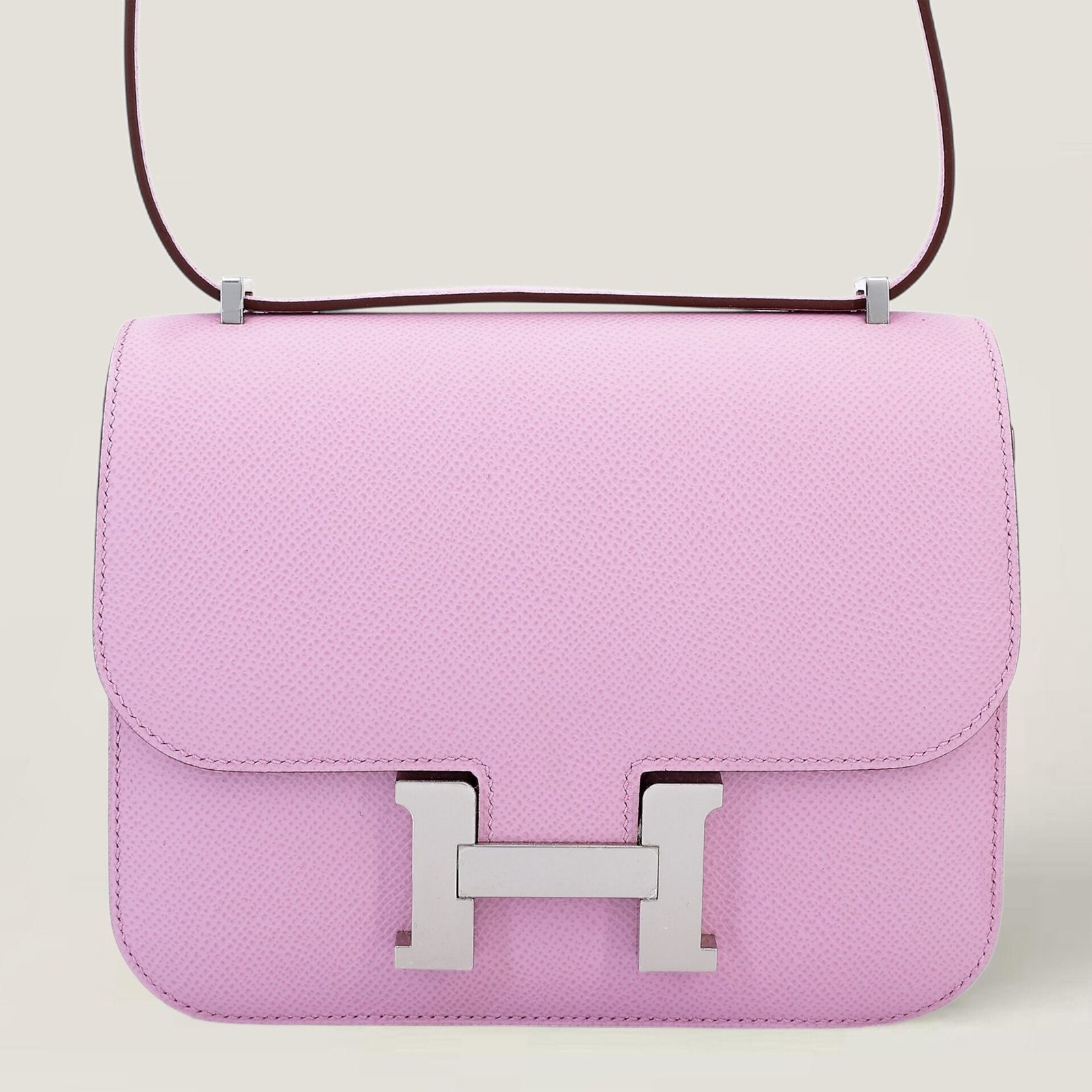 Arvelle Crossbody 19 Woodland Mauve Cross-Grain Calfskin - Arvelle Paris