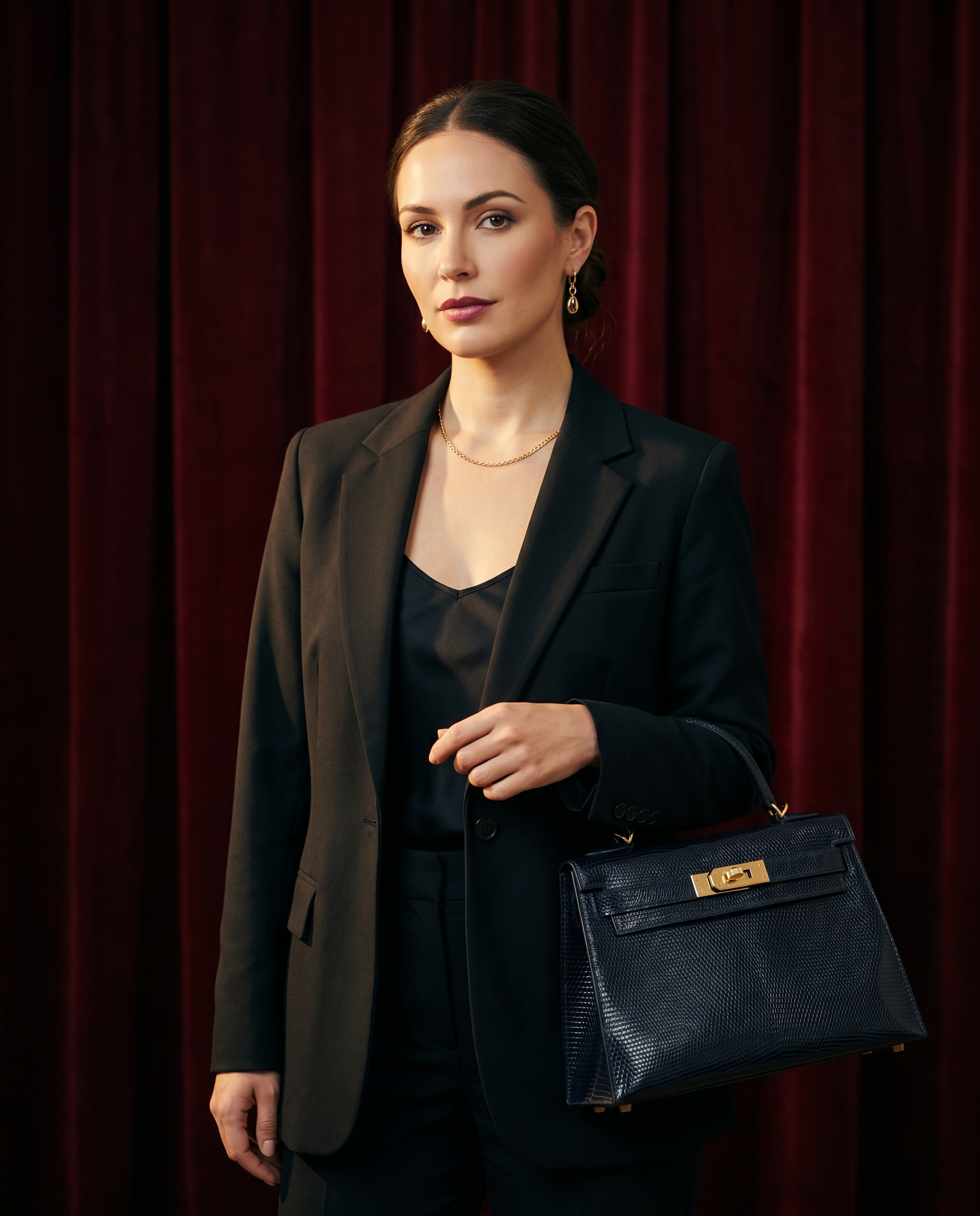 Arvelle Paris luxury handbag — editorial styling, held by model in Parisian setting