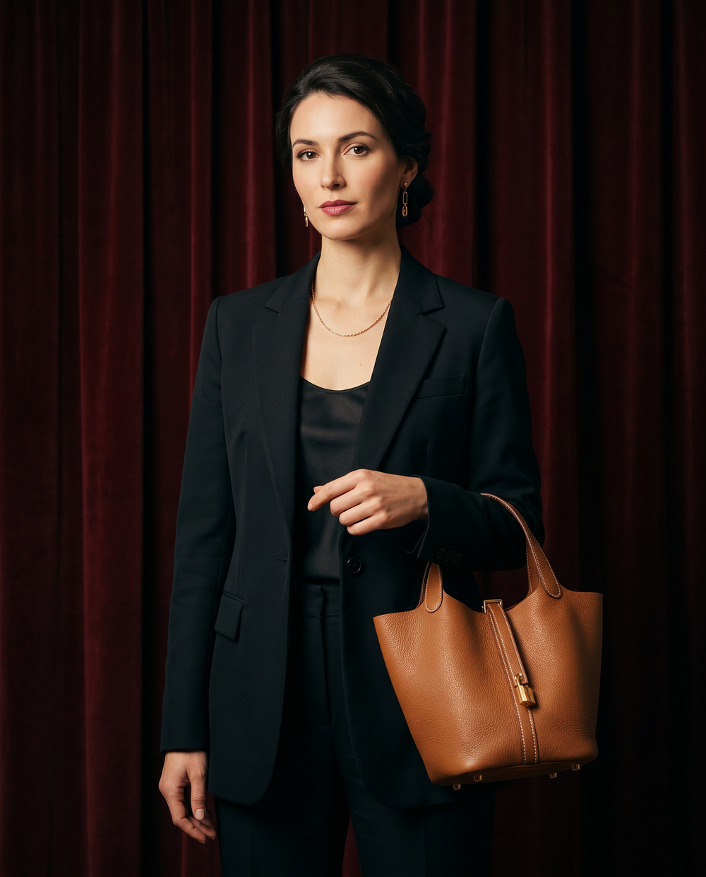 Arvelle Paris luxury handbag — editorial styling, held by model in Parisian setting
